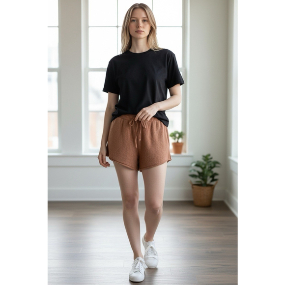 Universal Thread Pants - Universal Thread Shorts Womens Large Brown Knit High Rise Lounge Casual Pocket
